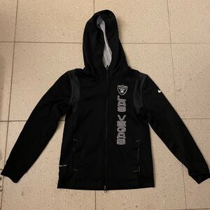 NFL Onfield Apparel Black and Gray Hoodie - LV Raiders, Youth M